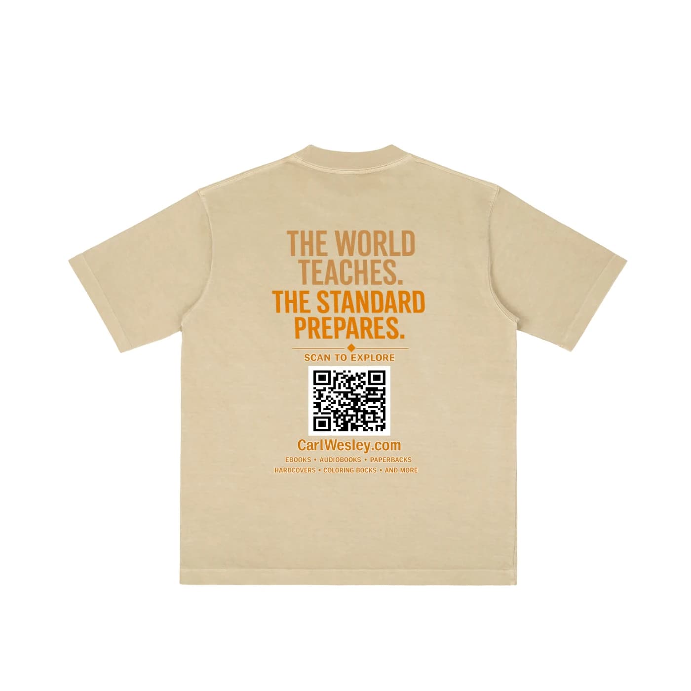 Cream Mirror — Front + QR Back back design