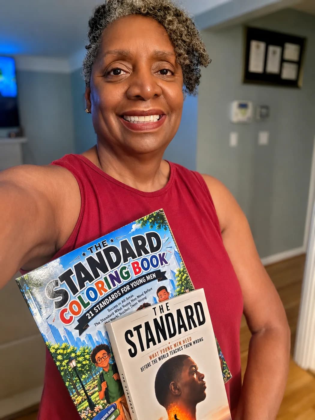 Reader holding The Standard by Carl Wesley 20