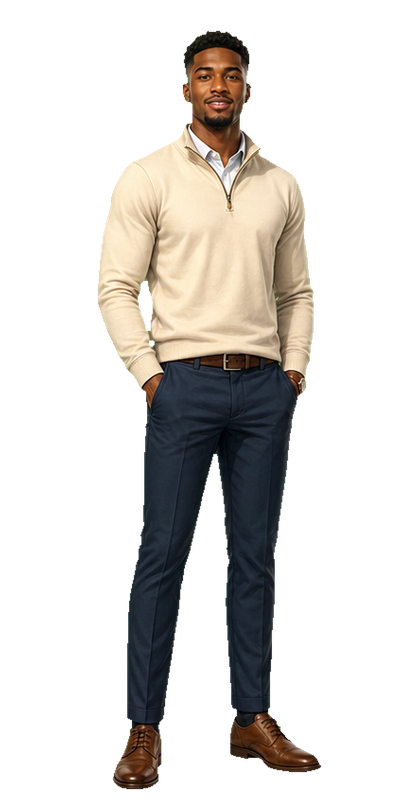 Young Man Journey community leader full-body character