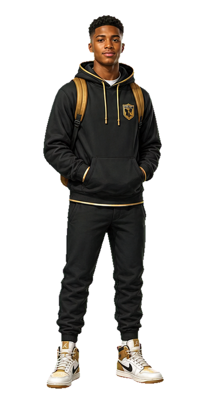Young Man Journey emerging leader full-body character