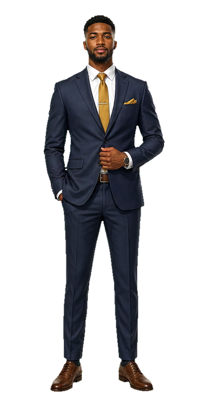 Young Man Journey standard bearer full-body character