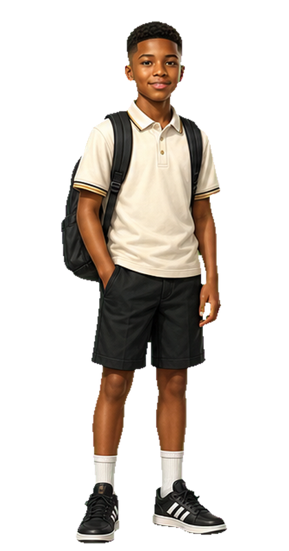 Young Man Journey young student full-body character